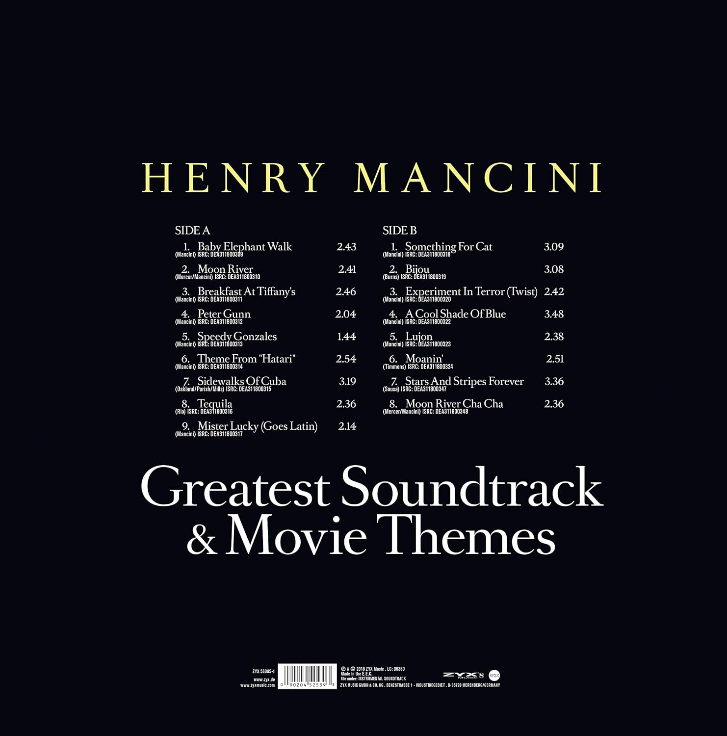 Henry Mancini Greatest Soundtrack & Movies Themes (Vinyl LP + CD)