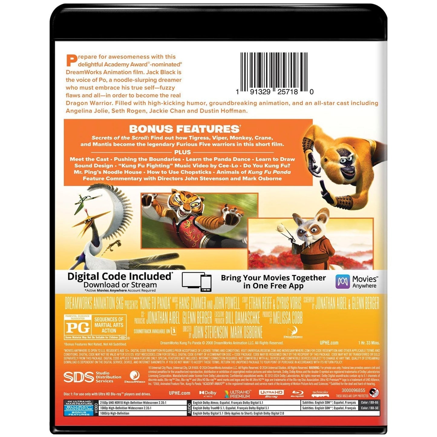 Кунг-фу Панда (2008) (англ. язык) (4K UHD + Blu-ray)