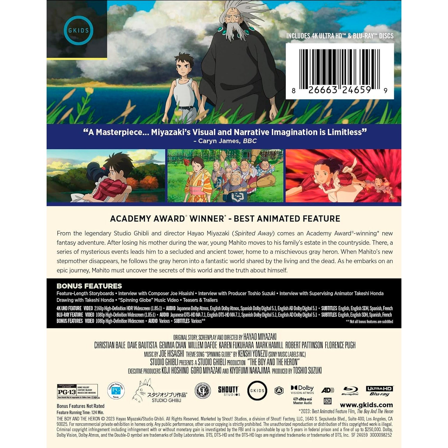 Мальчик и птица (2023) (англ. язык) (4K UHD + Blu-ray) Steelbook
