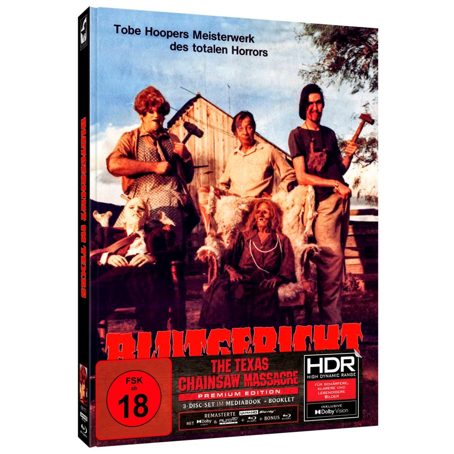 Техасская резня бензопилой (1974) (англ. язык) (4K UHD + Blu-ray + Bonus Blu-ray) Mediabook (Cover E)