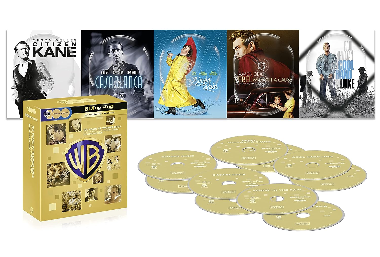 100 Years of Warner Bros. - Classic Hollywood 5-Film Collection (1930s - 1960s) (4K UHD + Blu-ray)