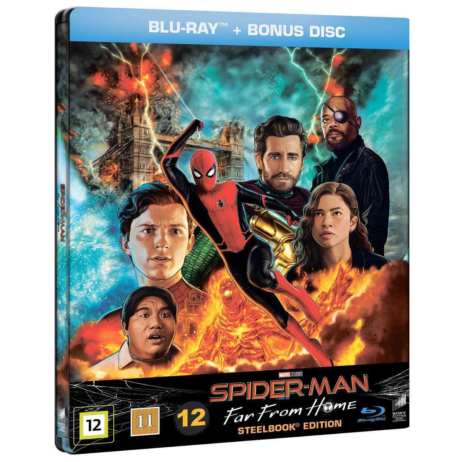 Человек-паук: Вдали от дома (Blu-ray + Бонусный диск) Steelbook  (Spider-Man: Far From Home)