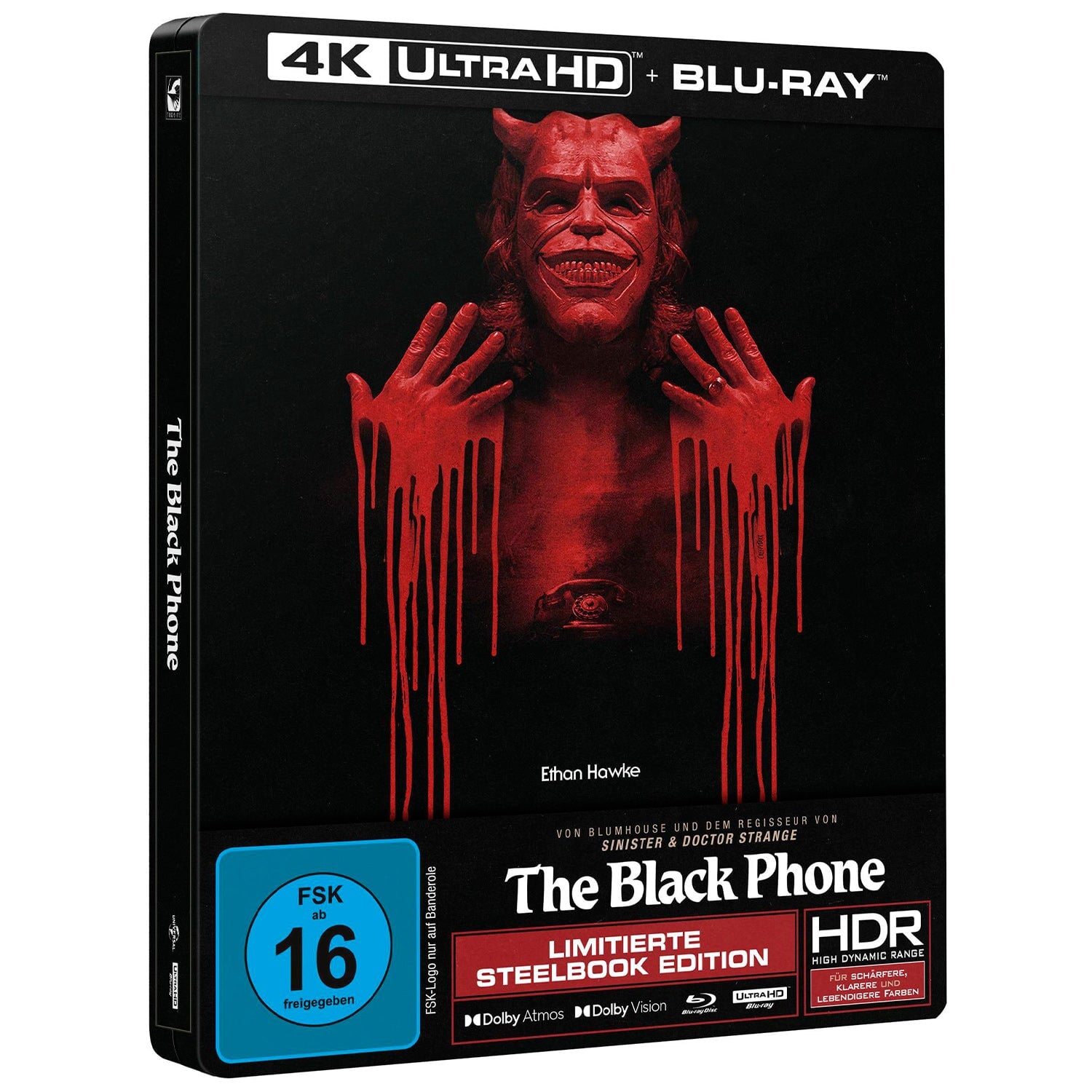 Чёрный телефон (2021) (англ. язык) (4K UHD + Blu-ray) Steelbook (The Black  Phone)