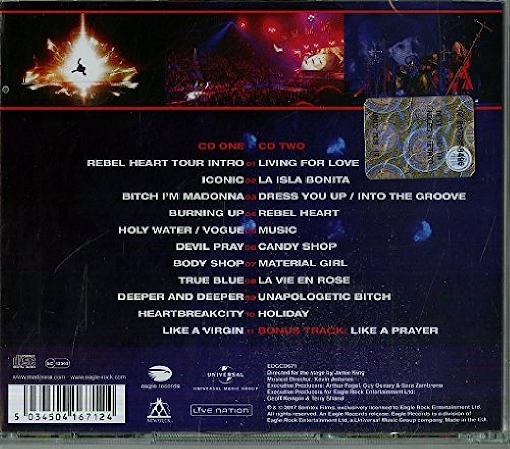 Madonna: Rebel Heart Tour (Blu-ray + CD) DigiPack