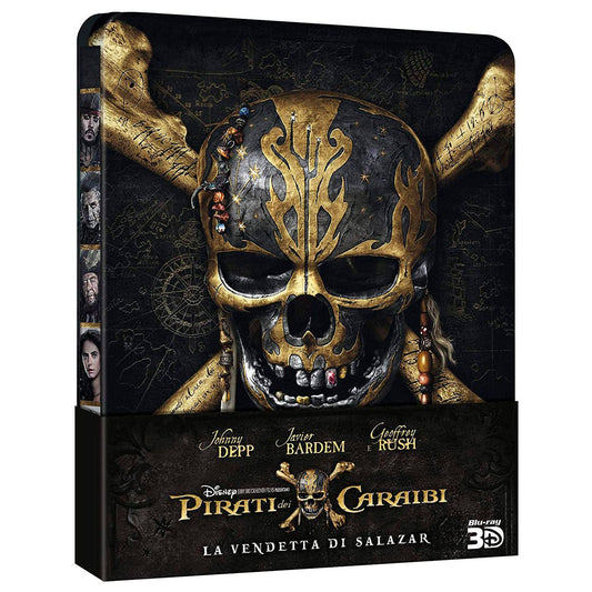 Пираты Карибского моря: Мертвецы не рассказывают сказки 3D + 2D (англ. яз.) Steelbook (2 Blu-ray)