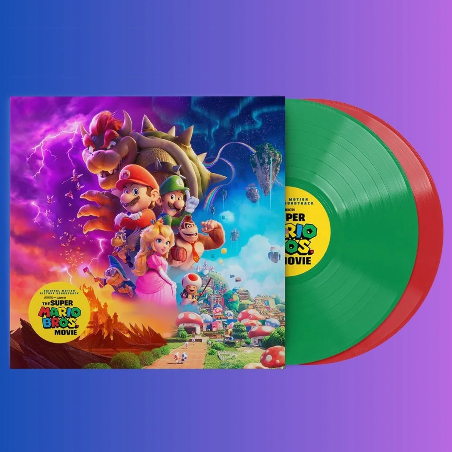 The Super Mario Bros. Movie Original Soundtrack (Red & Green Vinyl 2LP)