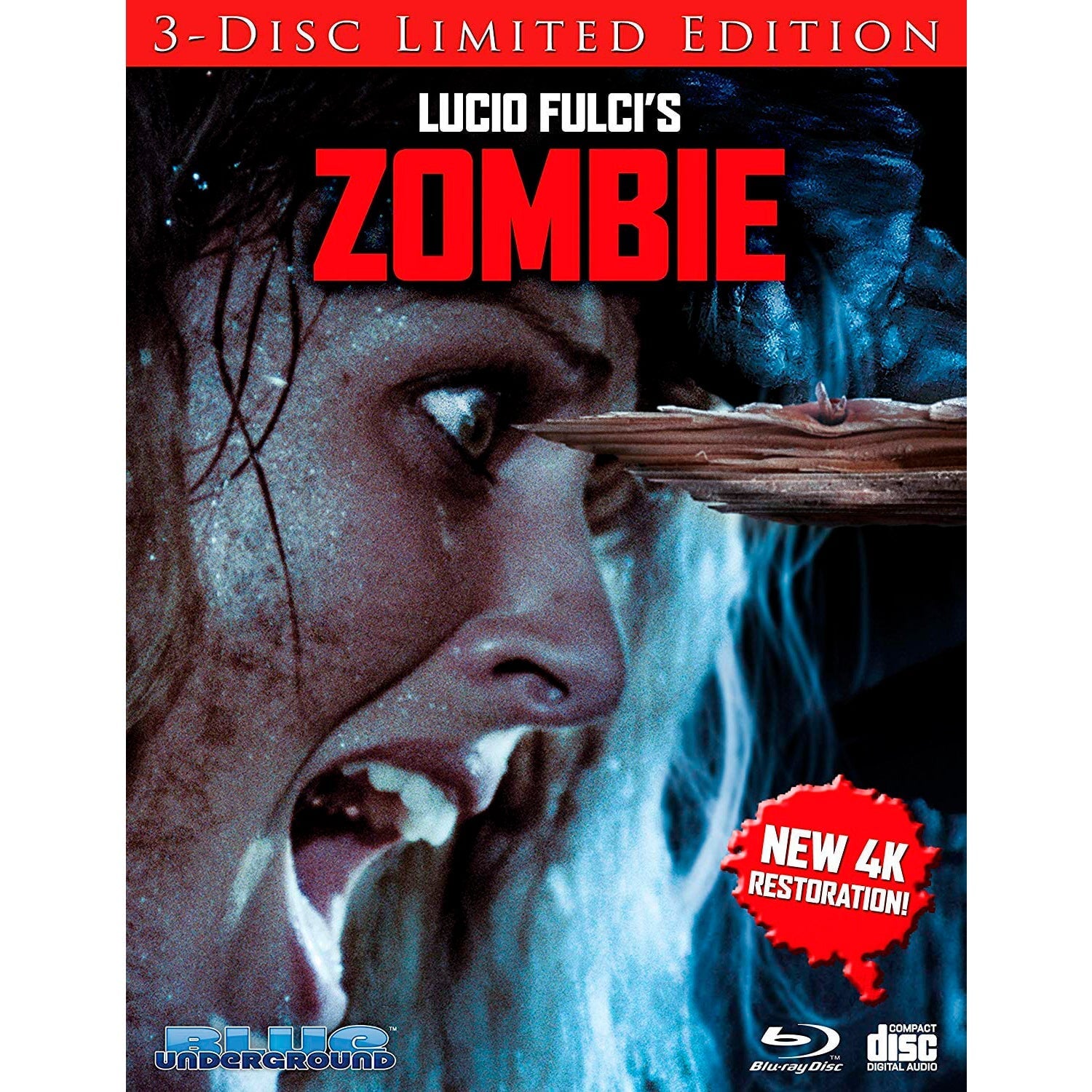 Зомби (1979) (русск. субтитры) (2 Blu-ray + CD) 3-disc Limited Edition  [Cover B: Splinter] (Zombie Flesh Eaters (Zombi 2)) – Bluraymania