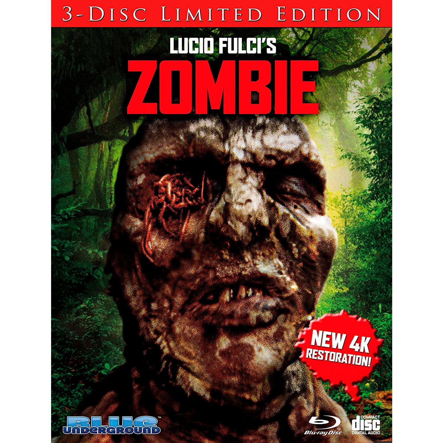 Зомби (1979) (русск. субтитры) (2 Blu-ray + CD) 3-disc Limited Edition  [Cover C: Worms] (Zombie Flesh Eaters (Zombi 2)) – Bluraymania