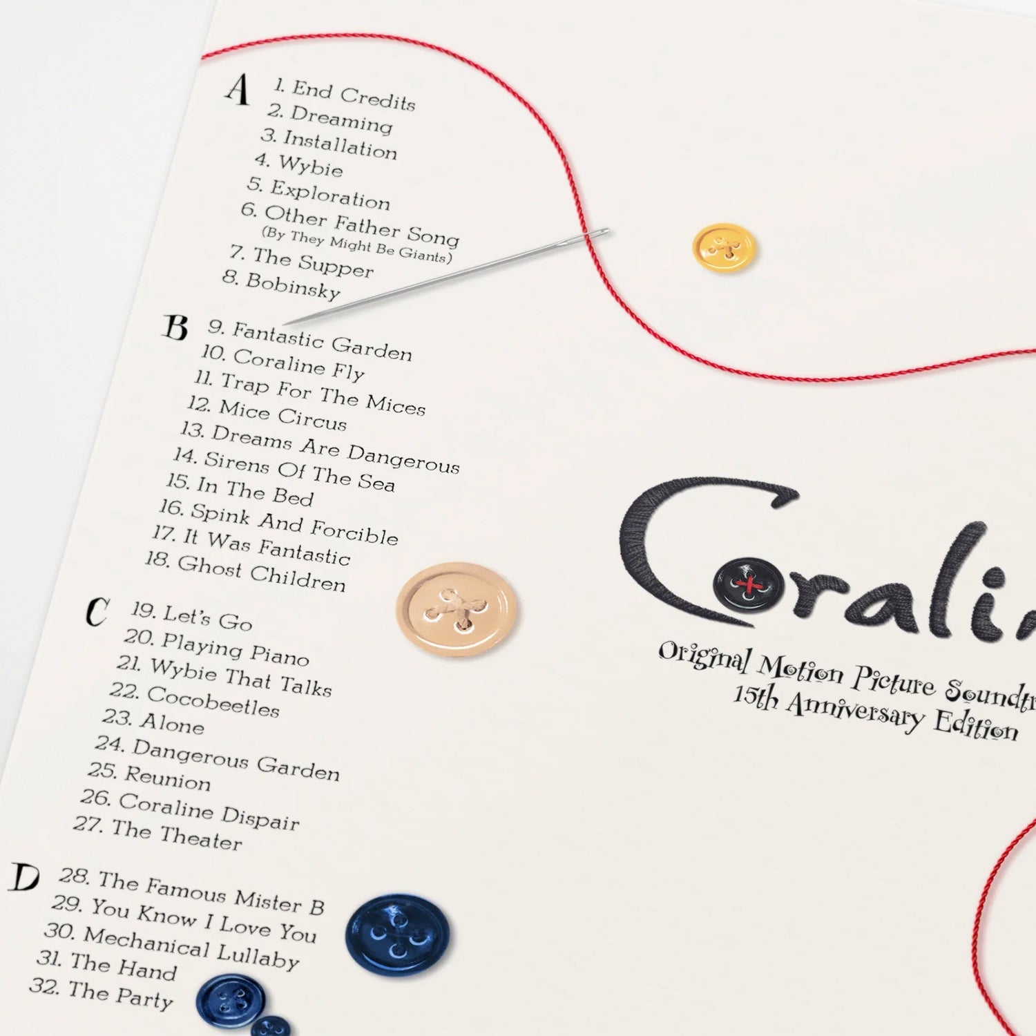 Coraline (Original Motion Picture Soundtrack) Deluxe 15th Anniversary Edition (Exclusive Dark Blue Button Picture Disc Vinyl 2LP)