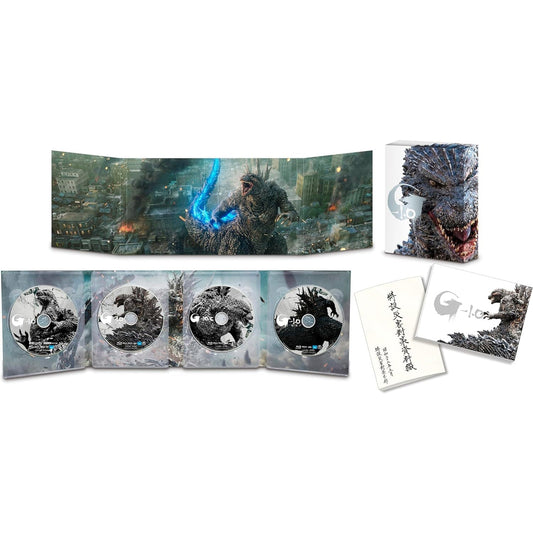 Годзилла: Минус один (2023) (япон. язык) (4K UHD + 3 Blu-ray) DigiPack Luxury Edition (+ Exclusive Steelbook + Acrylic stand + Poster)