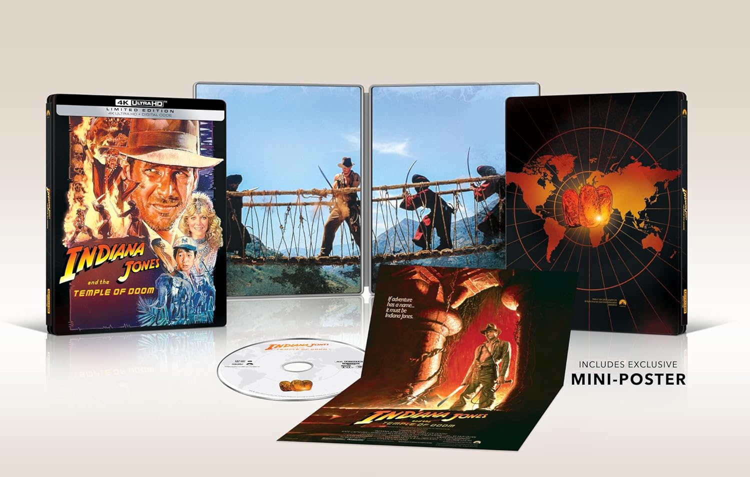 Индиана Джонс и Храм судьбы (4K UHD Blu-ray) Steelbook