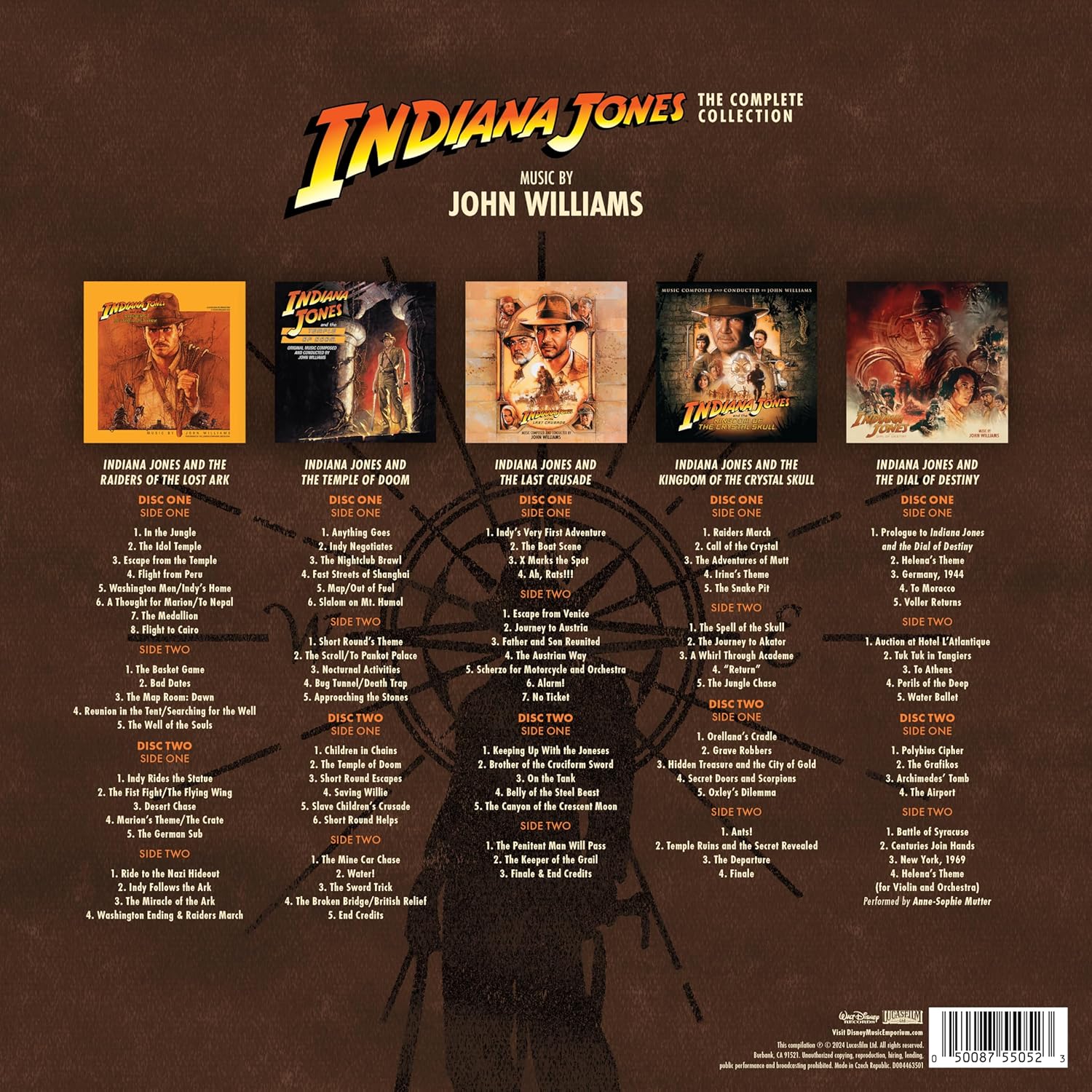 Indiana Jones: The Complete Collection (Original Motion Picture Soundtrack) Music by John Williams (Vinyl 10LP) Boxset