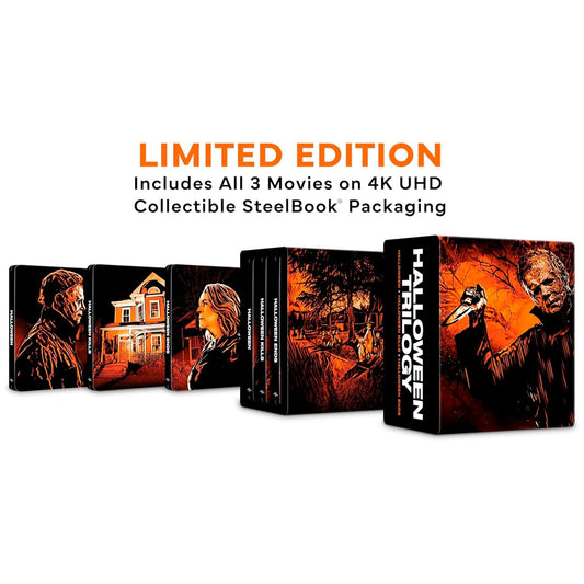 Хэллоуин: Трилогия (2018-2022) (англ. язык) (4K UHD + Blu-ray) Steelbook Limited Edition