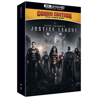 Лига справедливости Зака Снайдера (2021) (англ. язык) (4K UHD + Blu-ray + Book + Poster) Comic Edition
