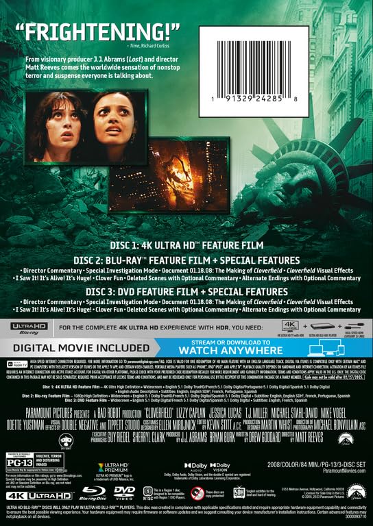 Монстро (2008) (англ. язык) (4K UHD + Blu-ray + DVD + Digital)
