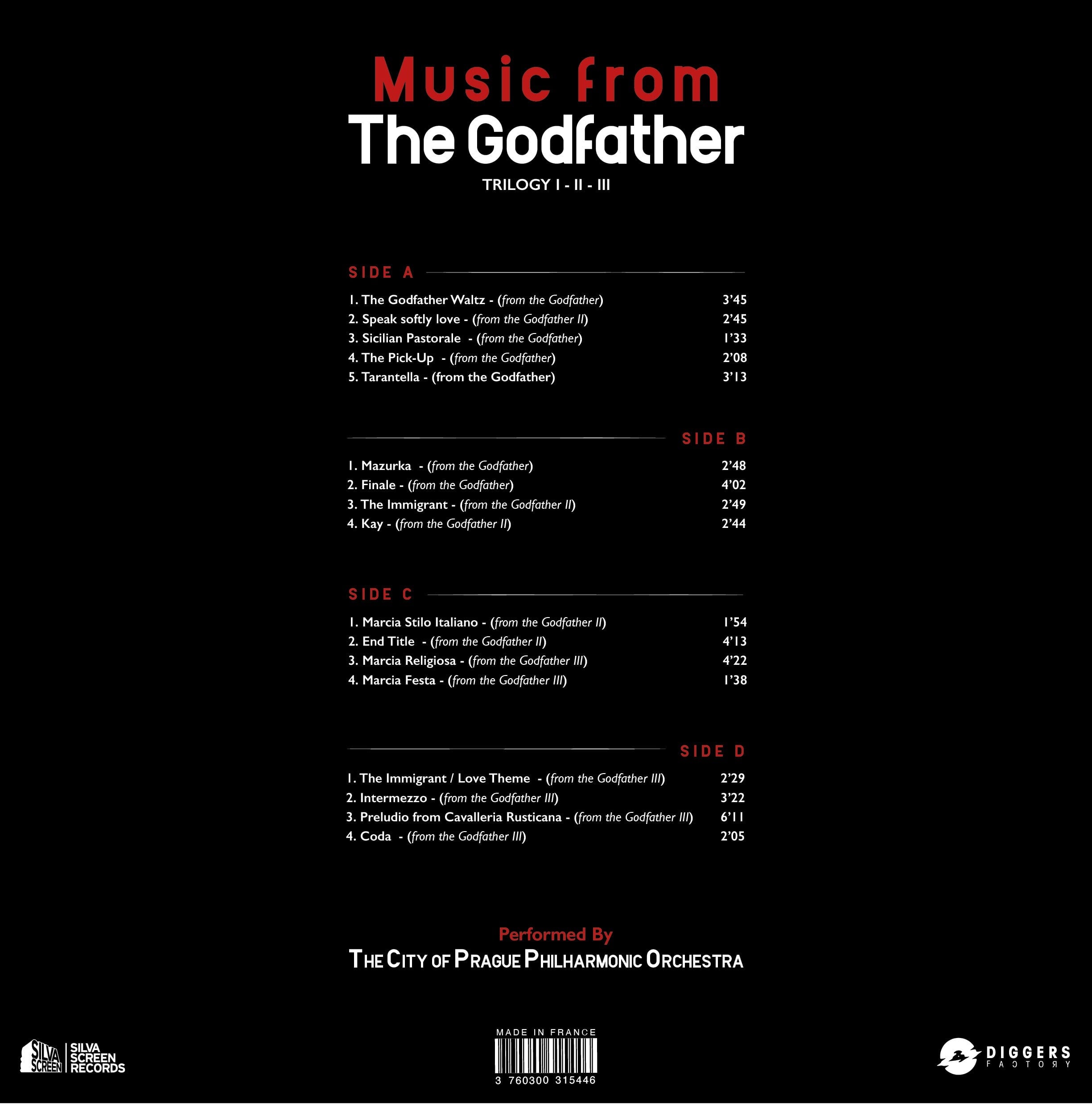 Music From The Godfather Trilogy (The City Of Prague Philharmonic Orchestra) (Blood Red Splattered Vinyl 2LP)