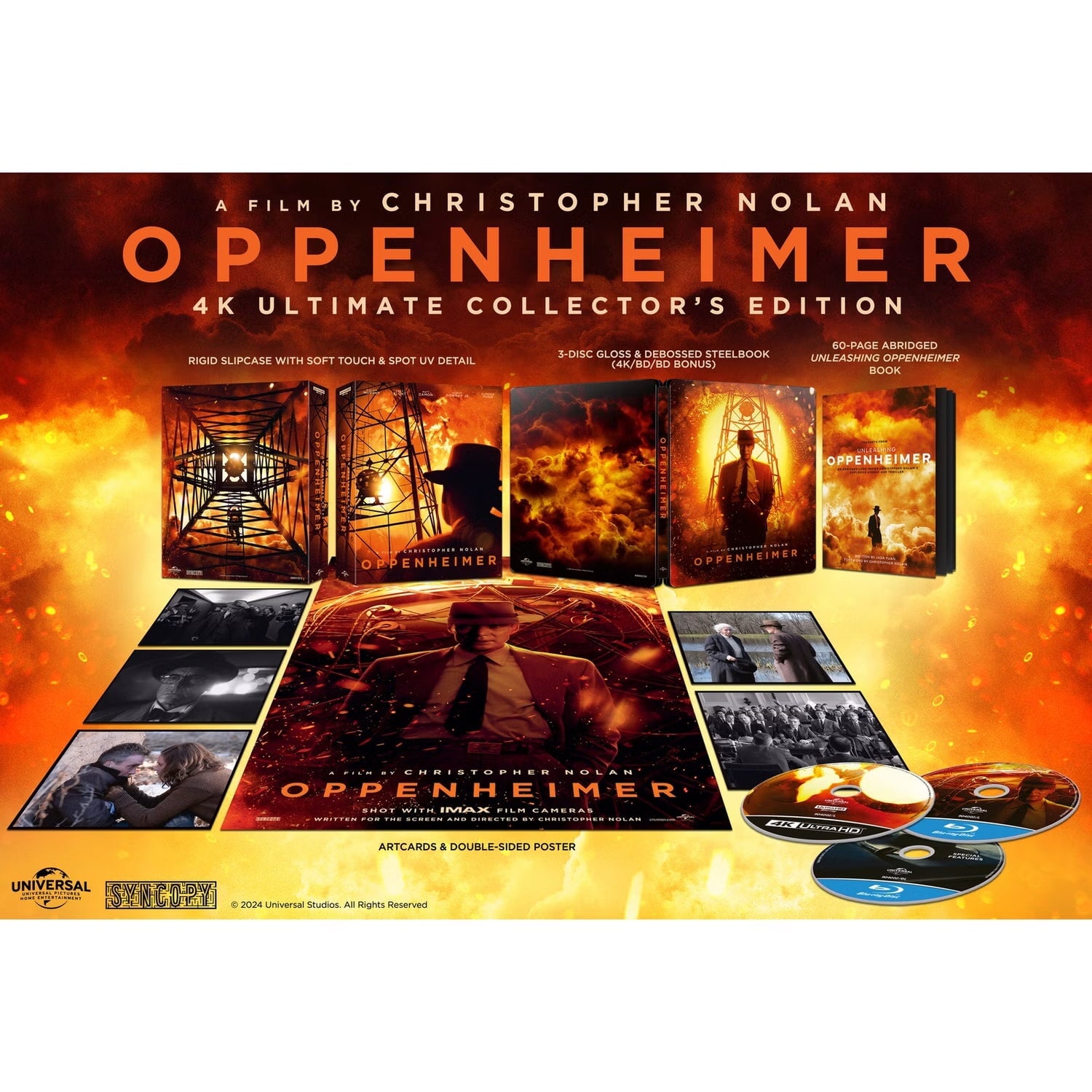 Оппенгеймер (2023) (англ. язык) (4K UHD + 2 Blu-ray) Steelbook Ultimate Collector's Edition