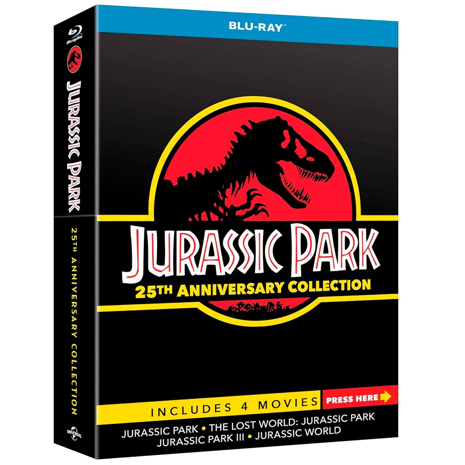 Парк Юрского периода: Квадрология (4 Blu-ray) [25th Anniversary]  Коллекционное издание Soundbox (Jurassic Park / The Lost World: Jurassic  Park / Jurassic Park III / Jurassic World)