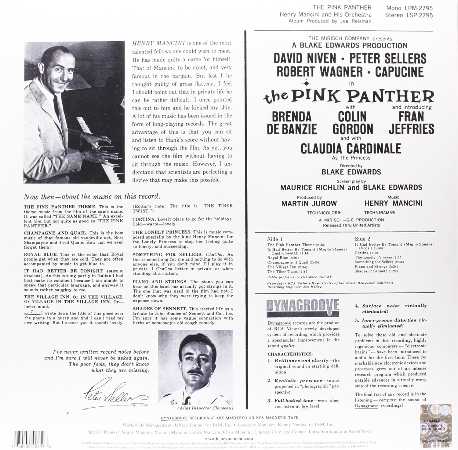 The Pink Panther (Music from the Film Score Composed and Conducted by HENRY MANCINI) (Vinyl LP)