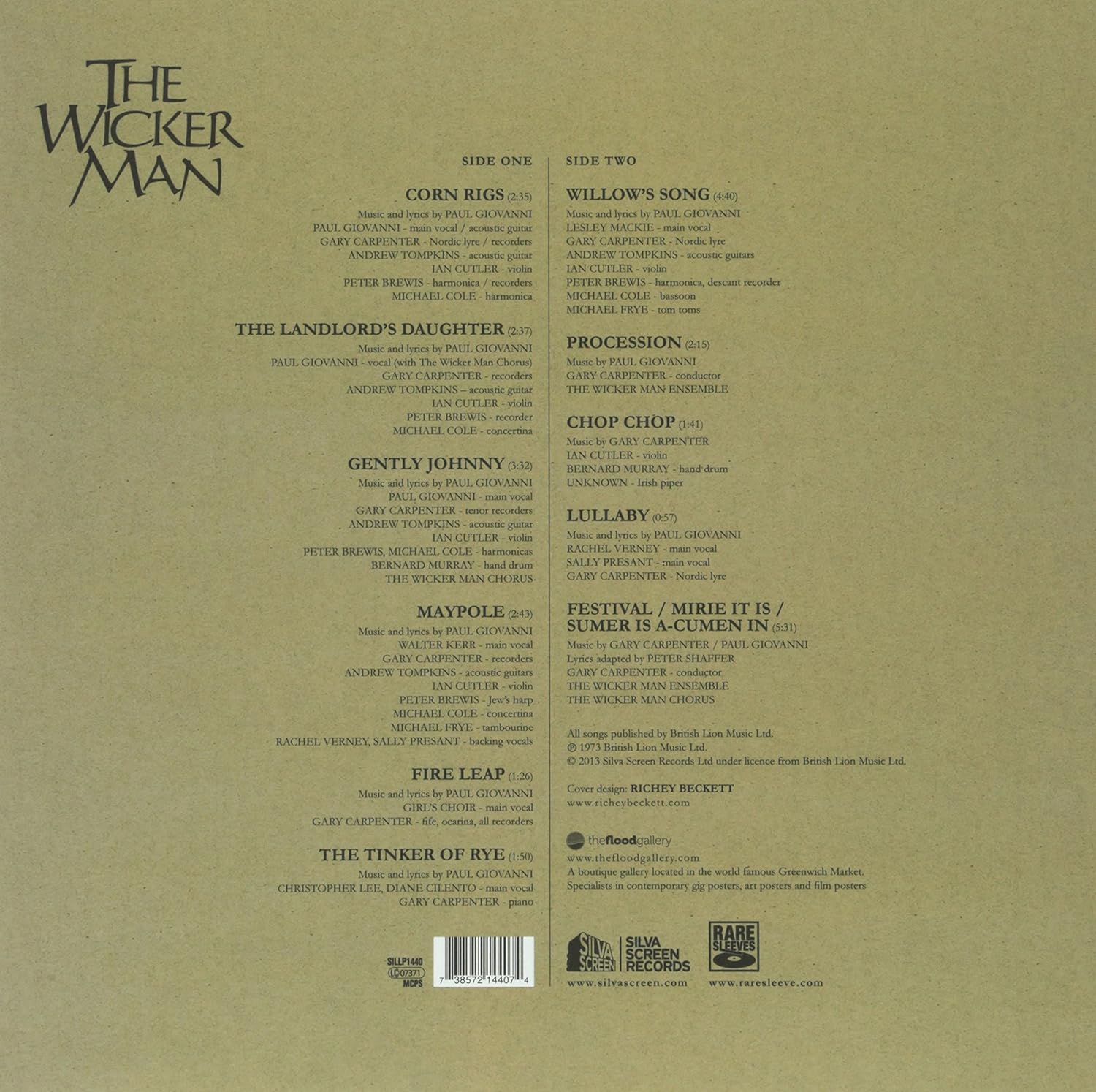 The Wicker Man (Original Soundtrack) (40th Anniversary Edition Yellow Vinyl LP)