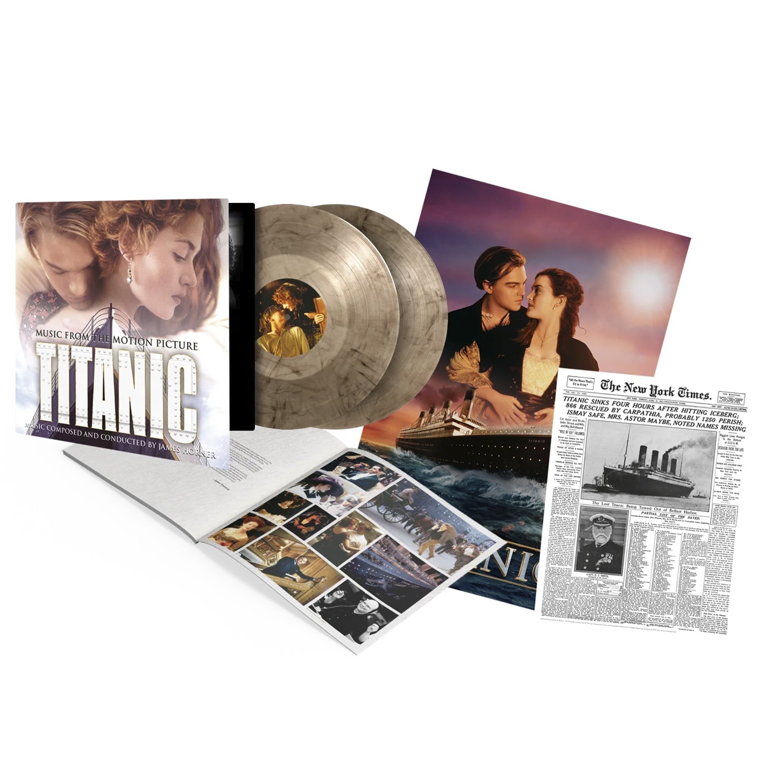 Titanic [25th Anniversary Edition] (Original Soundtrack) (Deluxe Silver & Black Marbled Vinyl 2LP)