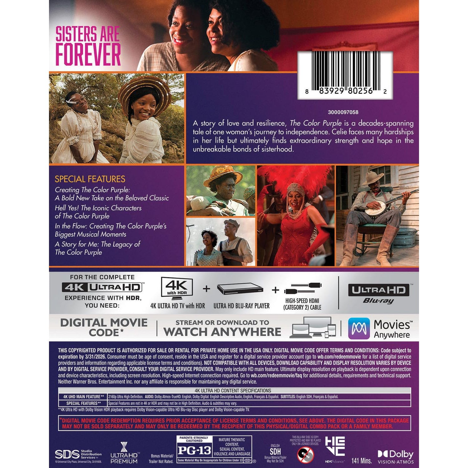 Цвет пурпурный (2023) (англ. язык) (4K UHD Blu-ray)
