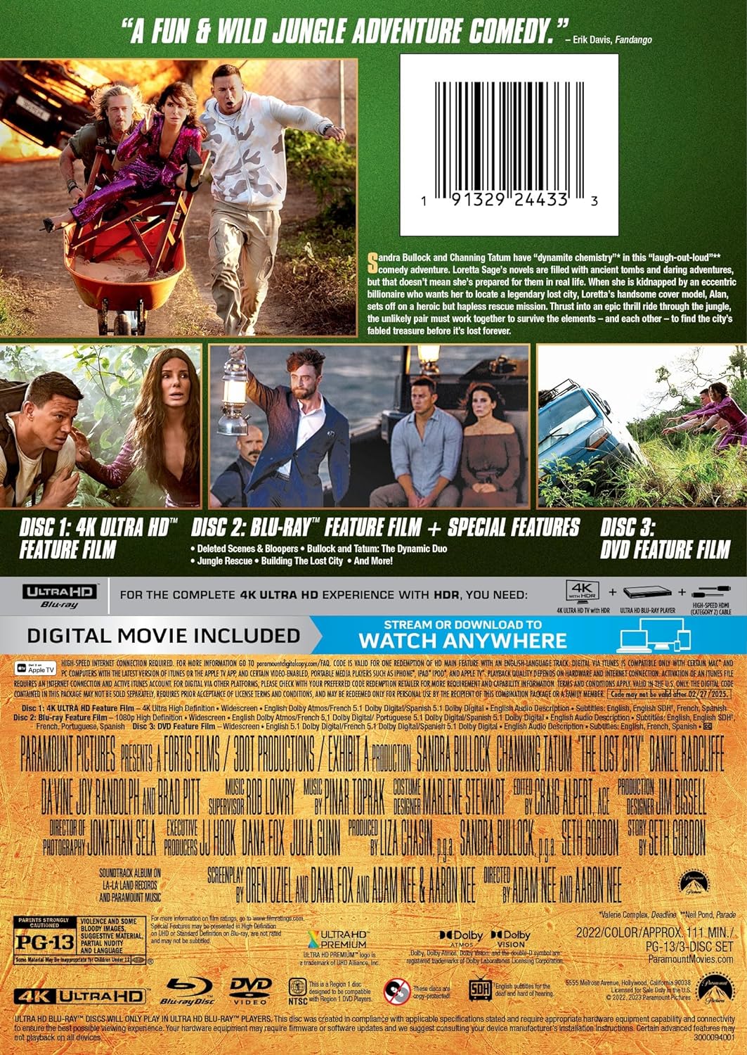 Затерянный город (2022) (англ. язык) (4K UHD + Blu-ray + DVD + Digital)