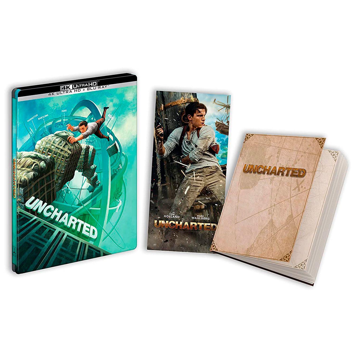 Анчартед: На картах не значится (2022) (укр. дубляж) (4K UHD + Blu-ray) Steelbook + Закладка + Блокнот