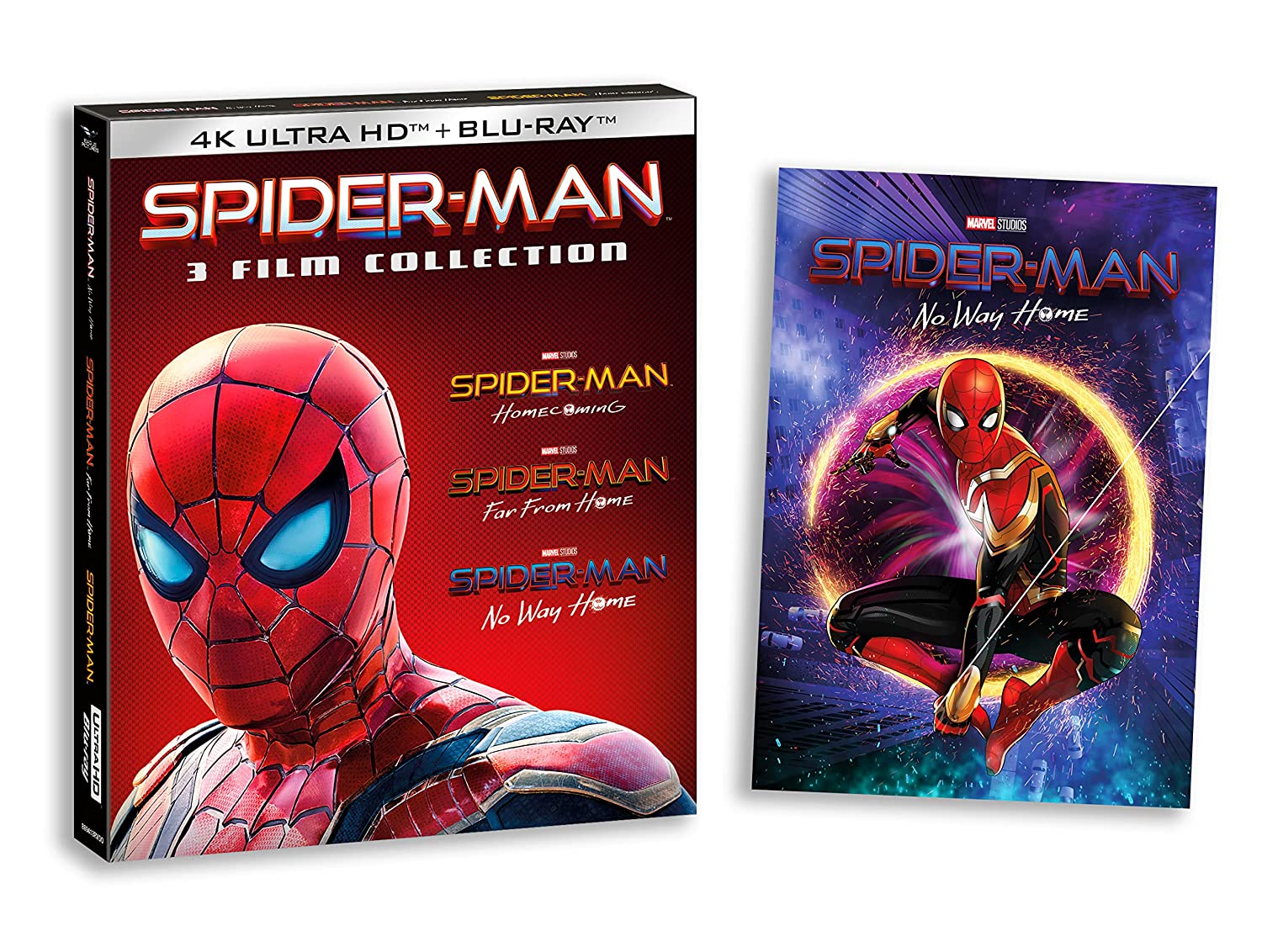 Человек-Паук: Коллекция 3 фильмов (2017-2021) (4K UHD + Blu-ray)  (Spider-Man: Homecoming / Spider-Man: Far From Home / Spider-Man: No Way  Home)