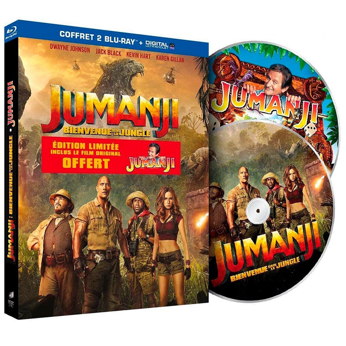 Джуманджи: Зов джунглей (+ Джуманджи (1995)) (2 Blu-ray)
