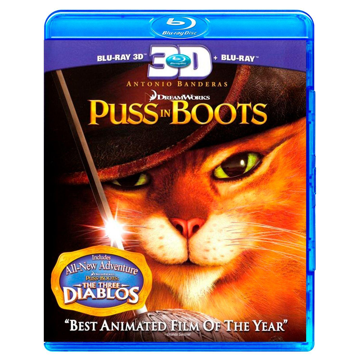 Кот в сапогах 3D + 2D (2 Blu-ray)