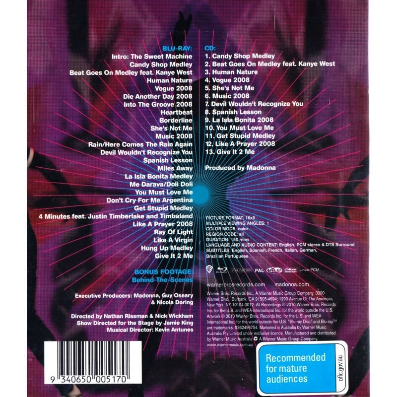 Madonna Sticky & Sweet Tour (Blu-ray + CD)
