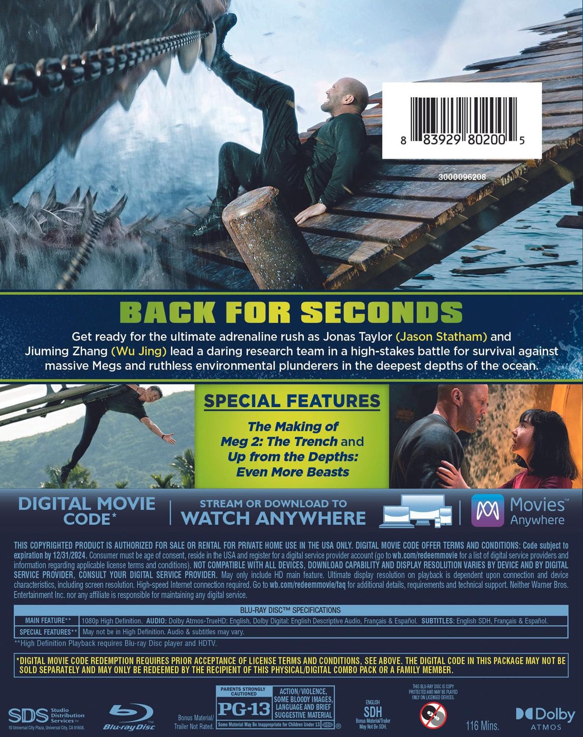 Мег 2: Бездна (2023) (англ. язык) (Blu-ray)