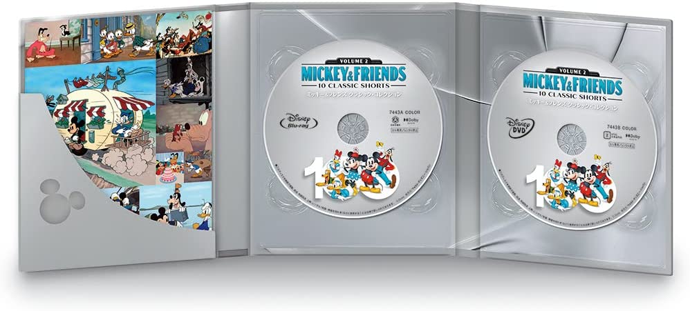 Mickey & Friends: 10 Classic Shorts. Volume 2 (англ. язык) (Blu-ray + DVD) Digipack [Disney100]