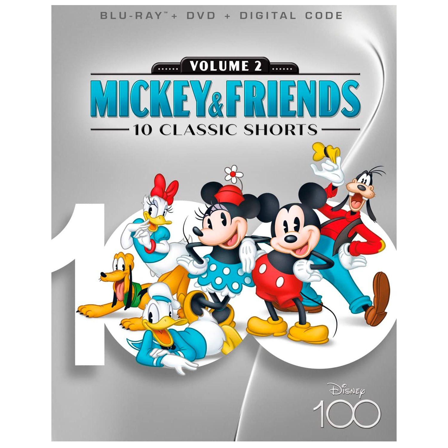 Mickey & Friends: 10 Classic Shorts. Volume 2 (англ. язык) (Blu-ray + DVD) [Disney100]