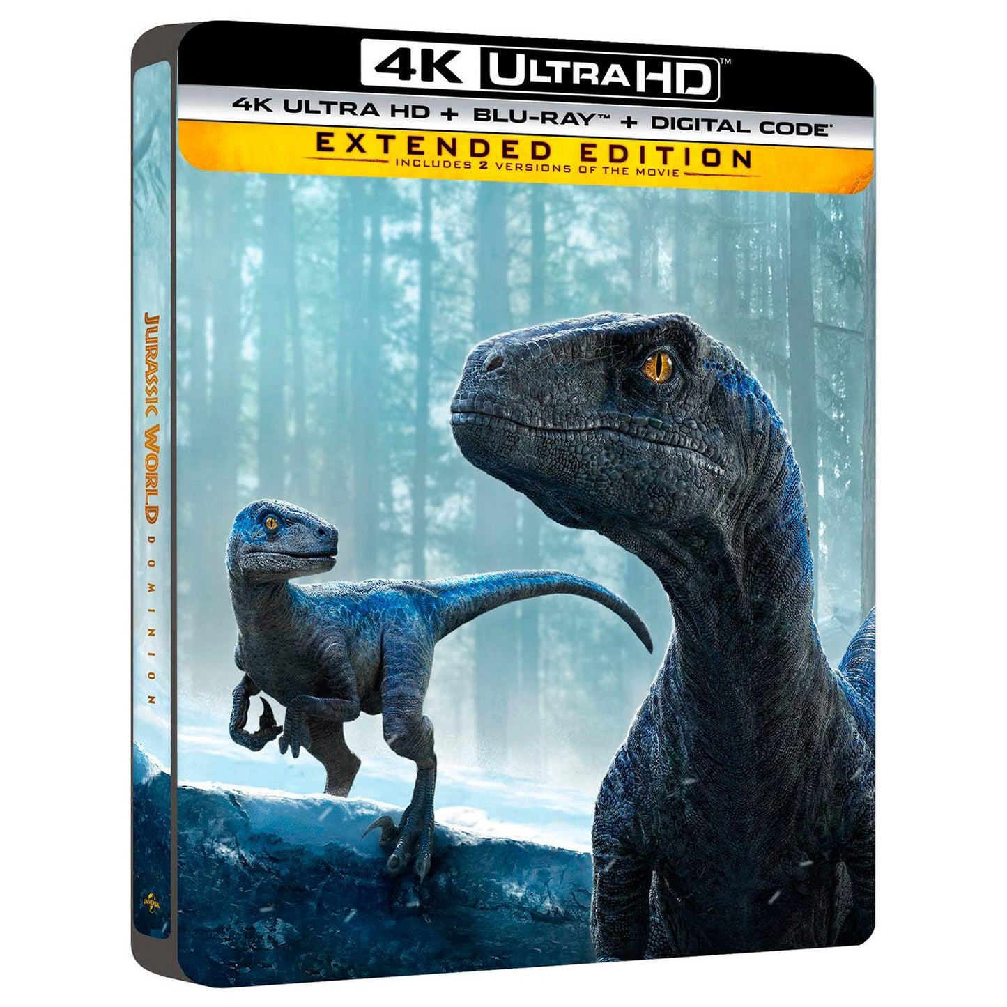 Мир Юрского периода: Господство (2022) [Расширенная & Театральная версии] (англ. язык) (4K UHD + Blu-ray) Steelbook