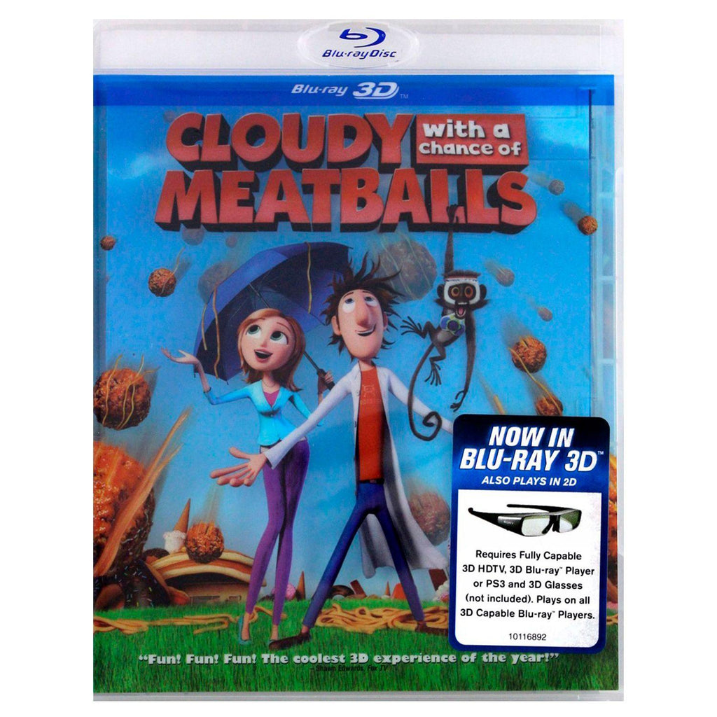 Облачно, возможны осадки в виде фрикаделек 3D (Blu-ray) (Cloudy With A  Chance Of Meatballs)