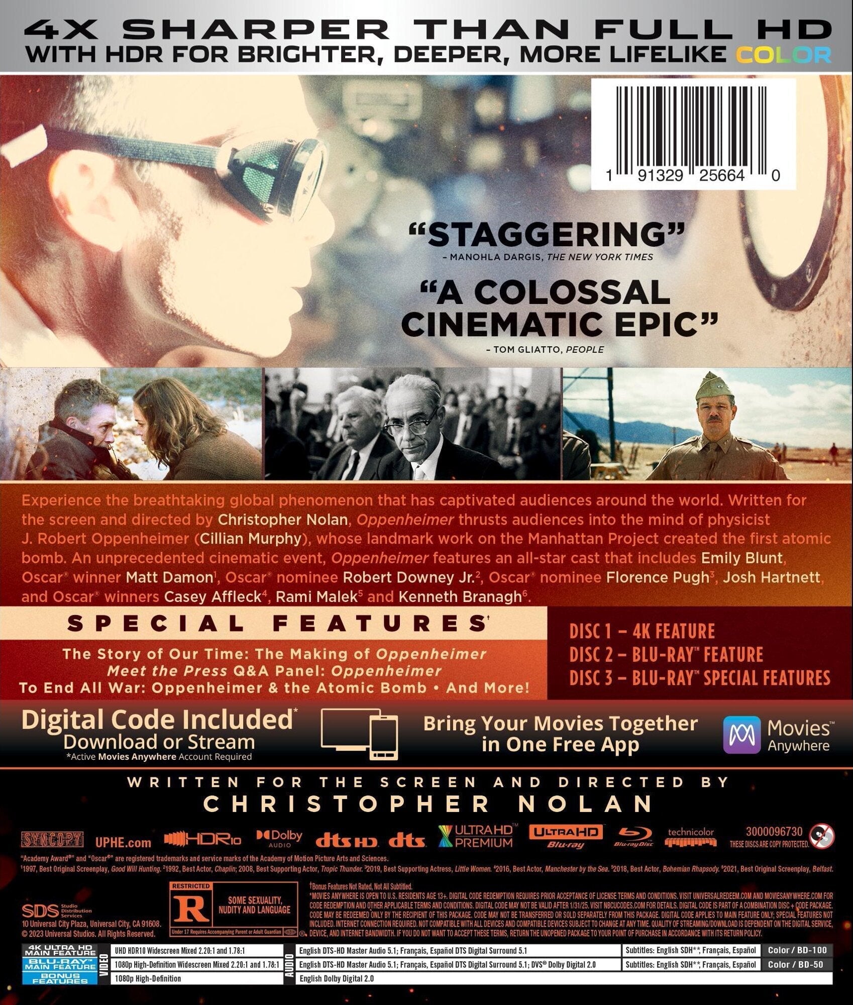 Oppenheimer (2023) (4K UHD + 2 Blu-ray) Walmart Exclusive DigiPack / Icon  Edition
