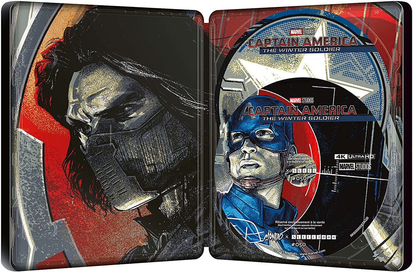 Первый мститель: Другая война (4K UHD + Blu-ray) Mondo #050 Steelbook