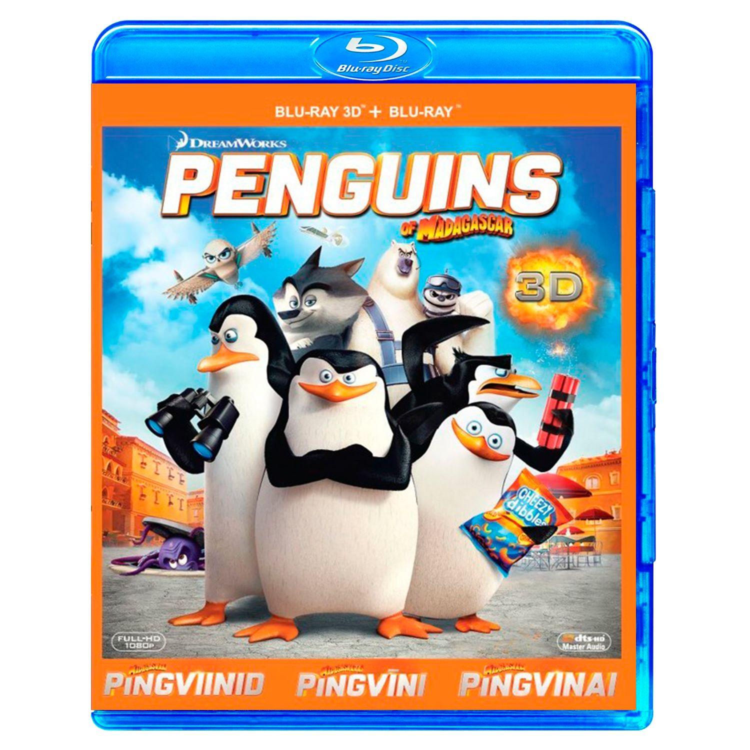 Пингвины Мадагаскара 3D + 2D (2 Blu-ray)
