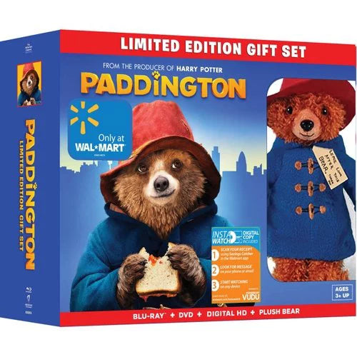 Приключения Паддингтона (2014) (англ. язык) (Blu-ray + DVD) [Регион A] + Plush Bear