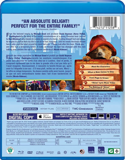 Приключения Паддингтона (2014) (англ. язык) (Blu-ray + DVD) [Регион A] + Plush Bear