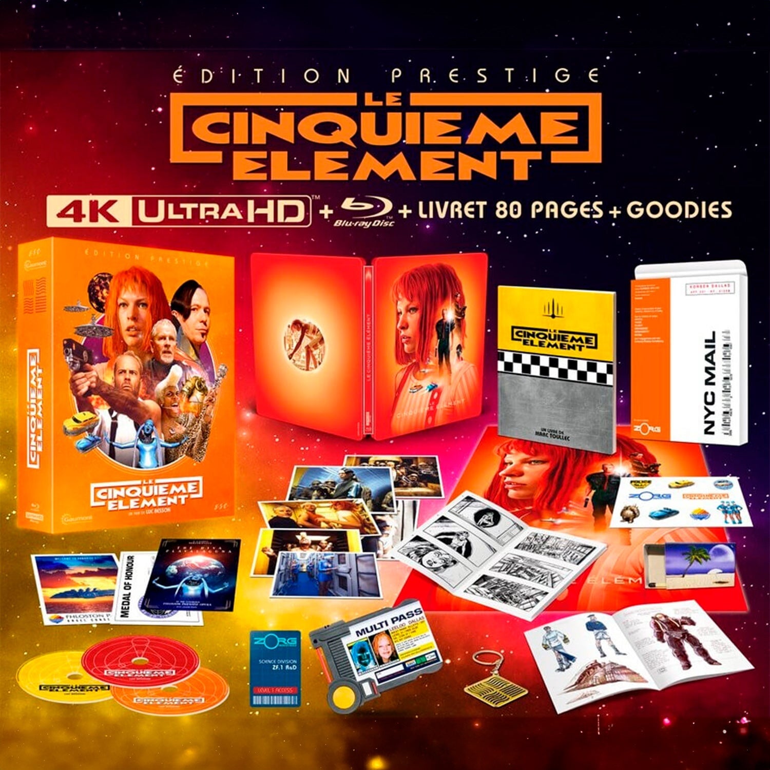 Пятый элемент (англ. язык) (4K UHD + Blu-ray + DVD) Limited Exclusive Prestige Edition Steelbook