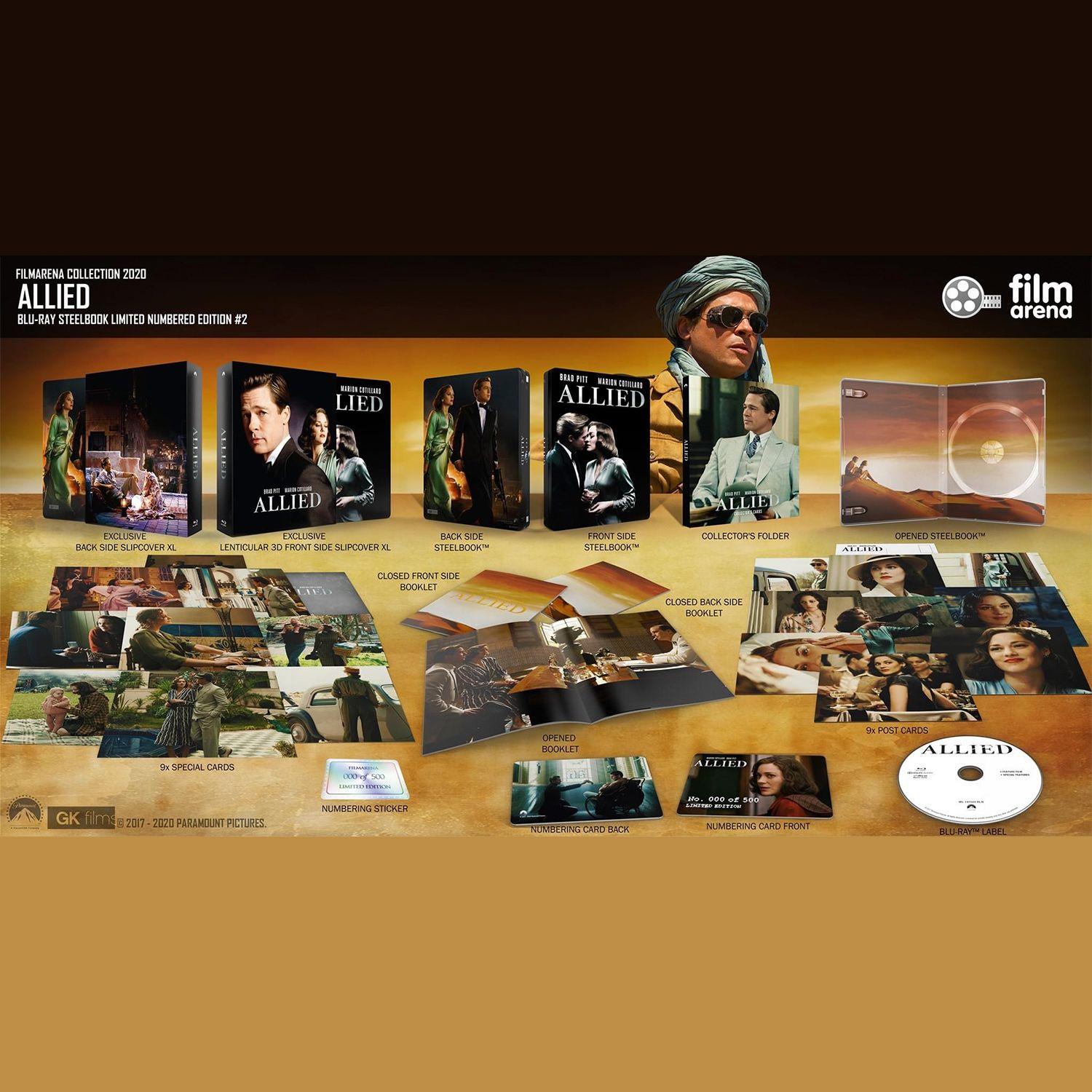 Союзники (Blu-ray) Lenticular 3D FullSlip XL Steelbook Limited Collector's Edition FAC #137