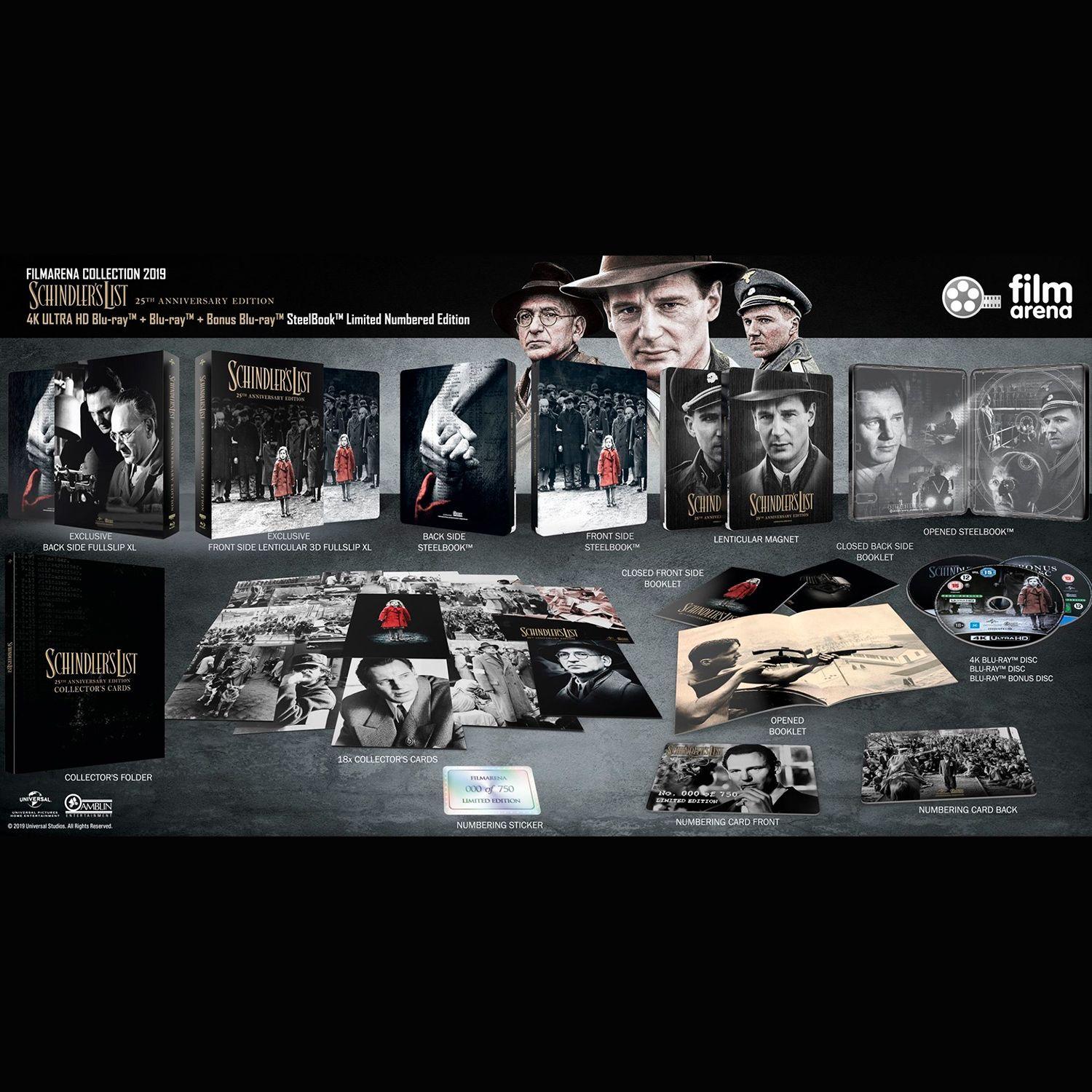 Список Шиндлера (4K UHD + 2 Blu-ray) FilmArena Exclusive SteelBook / FAC #124