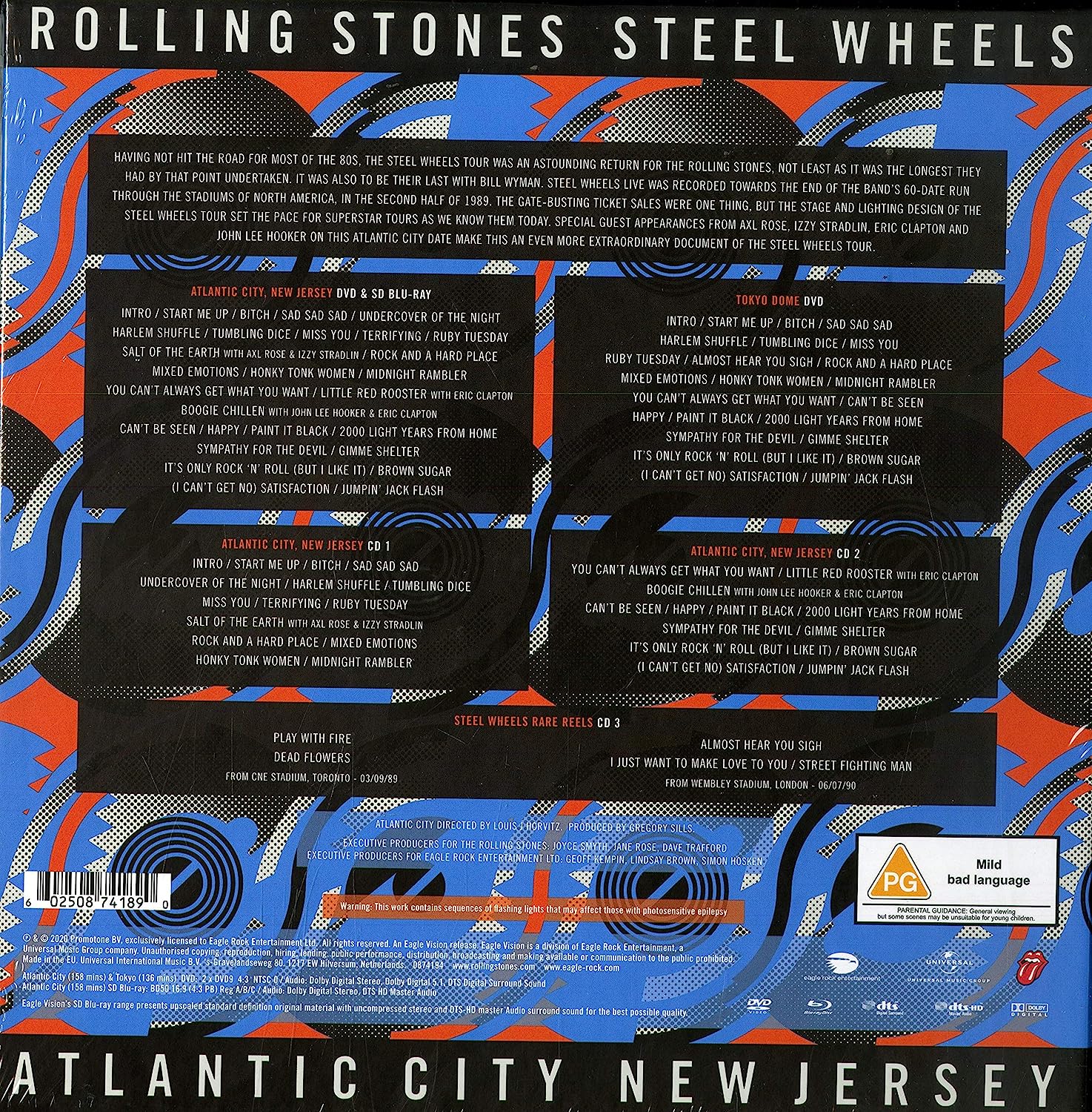 The Rolling Stones. Steel Wheels Live (Blu-ray + 2 DVD + 3 CD Deluxe Edition)