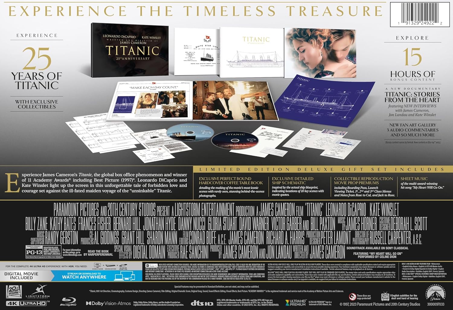 Титаник (англ. язык) (4K UHD + Bonus Blu-ray) [25th Anniversary] Limited Edition Deluxe Gift Set