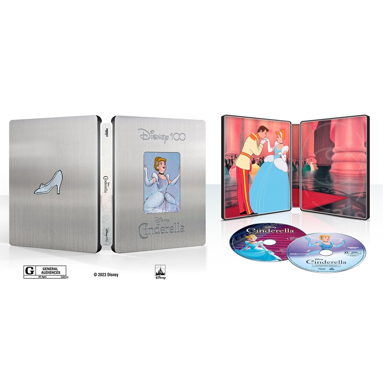 Золушка (1950) (англ. язык) (4K UHD + Blu-ray) Steelbook [Disney100 Edition]