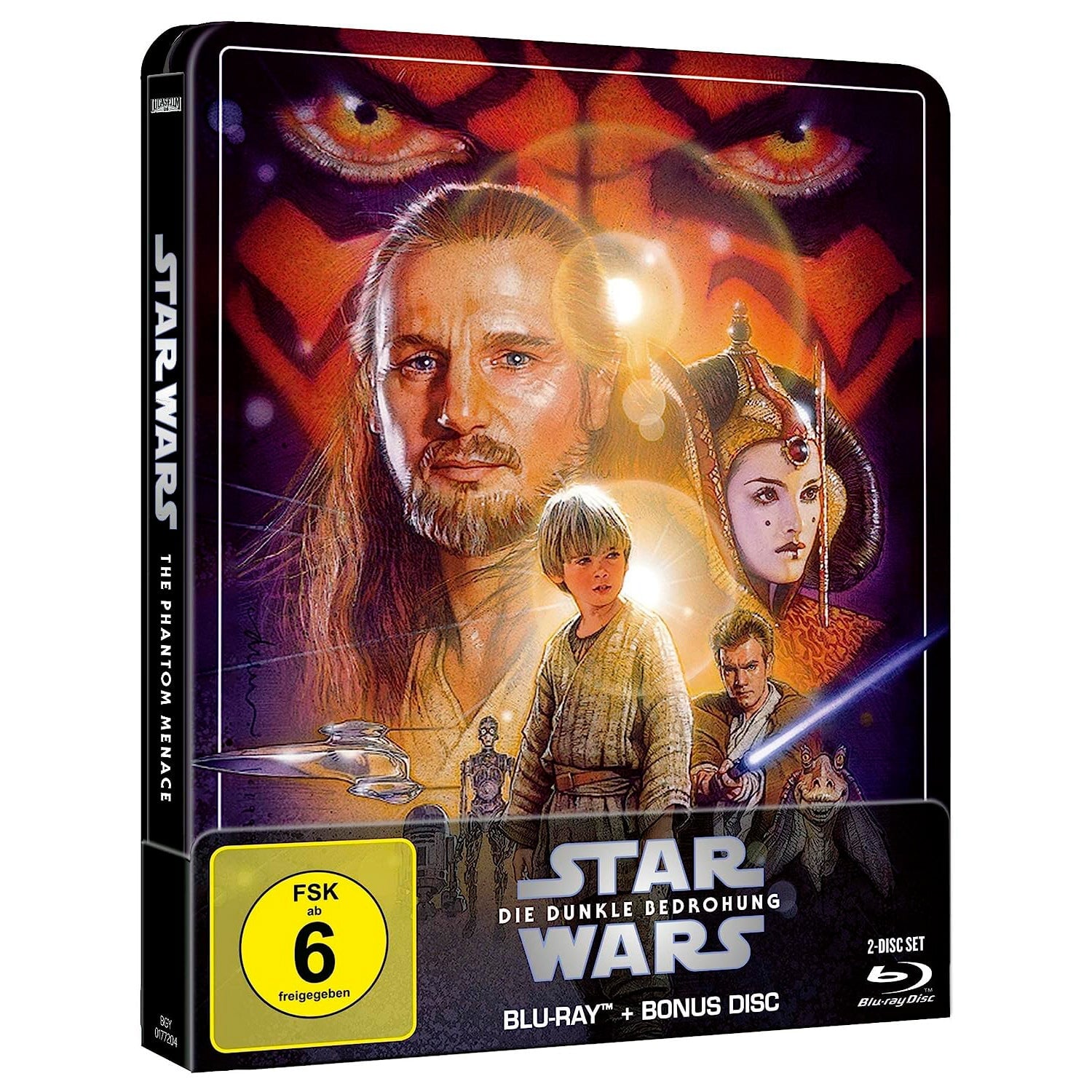 Звёздные войны: Эпизод I – Скрытая угроза (англ. язык) (Blu-ray + Бонусный диск) Steelbook